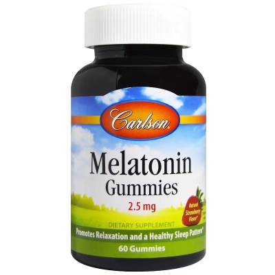 Мелатонин Carlson Labs Melatonin Gummies 2,5 мг, клубника, 60 жевательных конфет