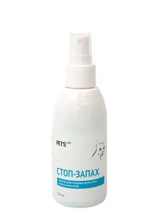 Спрей Pet's Lab 9750 Стоп-запах для нейтралізації запахів та видалення плям від життєдіяльності котів, 150 мл
