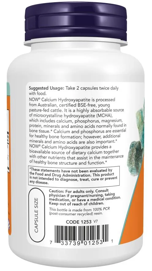 Кальцію Гідроксиапатит NOW Calcium Hydroxyapatite капсули №120