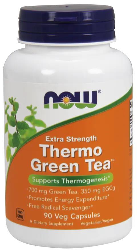 Зеленый чай NOW Thermo Green Tea, 90 вегетарианских капсул