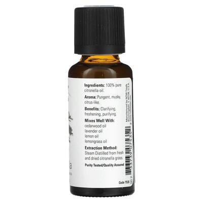 Ефірна олія цитронелли NOW Citronella Oil, 30 мл