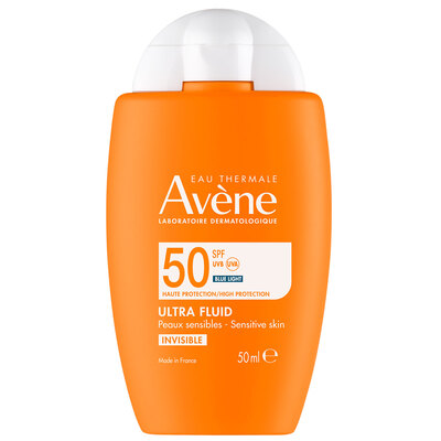 Ультра-флюид для лица солнцезащитный Avene Invisible SPF50+ для чувствительной кожи, 50 мл