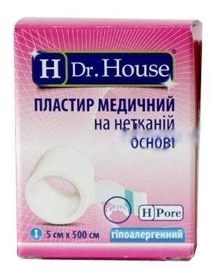 Пластырь медицинский Dr. House на нетканой основе, 5 см х 500 см, 1 штука