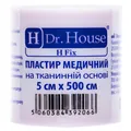 Пластир медичний Dr. House H Fix на тканинній основі 5 см х 500 см в пластиковому футлярі, 1 штука