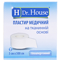 Пластир медичний Dr. House на тканинній основі 3 см х 500 см в картонній упаковці, 1 штука