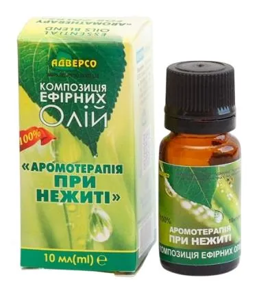 Композиція ефірних олій Адверсо Ароматерапія при нежиті, 10 мл