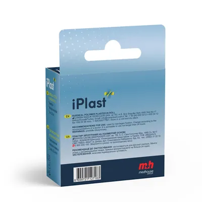 Пластир медичний iPlast хірургічний на полімерній основі, 1,25 см х 5 м, 1 штука