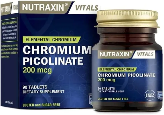 Хрому Піколінат Nutraxin Chromium Picolinate 200 мкг, 90 таблеток