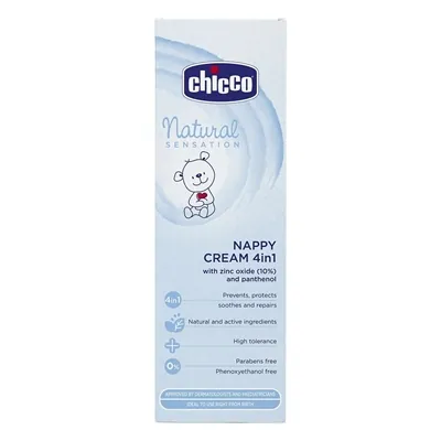Крем під підгузок Chicco Natural Sensation 4в1 з цинком та пантенолом (07459.10), 100 мл
