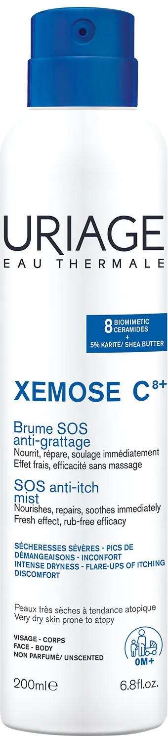 Спрей-димка Uriage Xemose C8+ Brume SOS проти свербежу, 200 мл