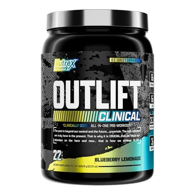 Передтренувальний комплекс Nutrex Research Outlift Clinical, чорничний лимонад, 639,91 г