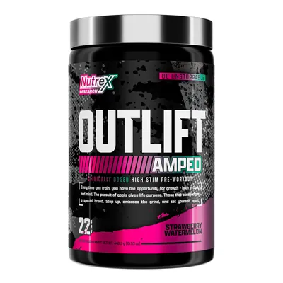 Передтренувальний комплекс Nutrex Research Outlift Amped, полуниця-кавун, 440,3 г