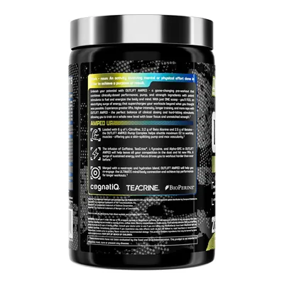 Передтренувальний комплекс Nutrex Research Outlift Amped, чорничний лимонад, 449,1 г