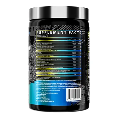 Передтренувальний комплекс Nutrex Research Outlift Amped, чорничний лимонад, 449,1 г