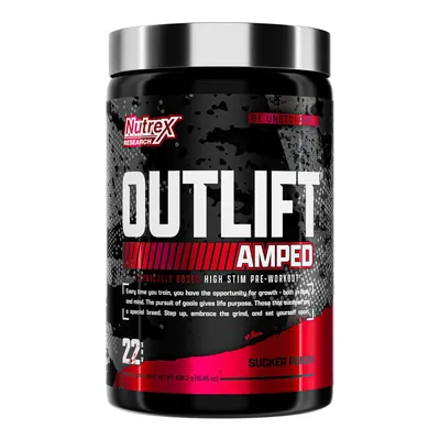 Передтренувальний комплекс Nutrex Research Outlift Amped, заборонений прийом, 438,2 г