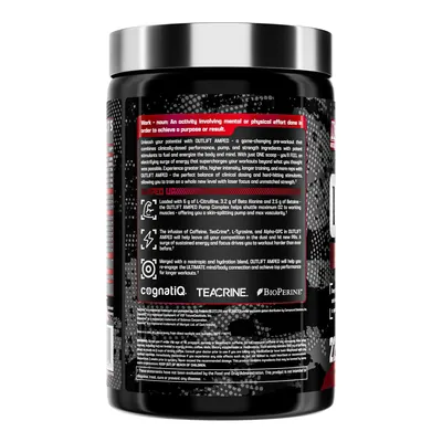 Передтренувальний комплекс Nutrex Research Outlift Amped, заборонений прийом, 438,2 г