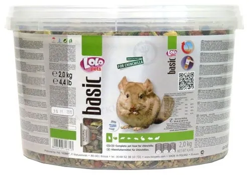 Корм повнораціонний Lolo Pets для шиншил, 2 кг