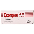 Скоприл таблетки по 20 мг №30 (10х3)