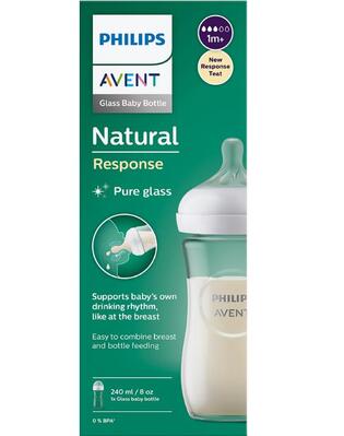 Бутылочка для кормления Philips Avent SCY933/01 Natural Природный поток стеклянная, 240 мл