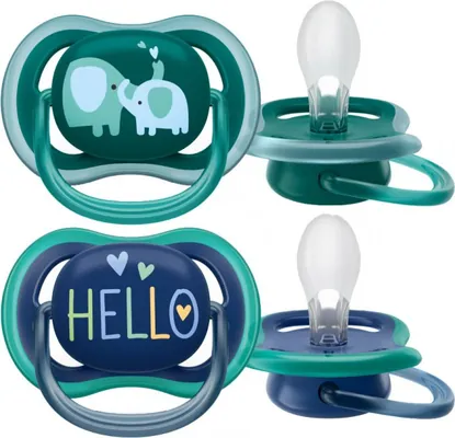 Пустушка силіконова Philips Avent Ultra Air SCF349/18 ортодонтична, 18+ місяців, 2 шт