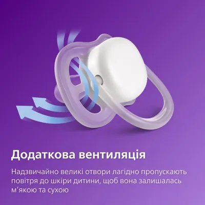 Пустушка силіконова Philips Avent Ultra Air SCF349/18 ортодонтична, 18+ місяців, 2 шт
