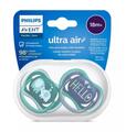 Пустышка силиконовая Philips Avent Ultra Air SCF349/18 ортодонтическая, 18+ месяцев, 2 шт