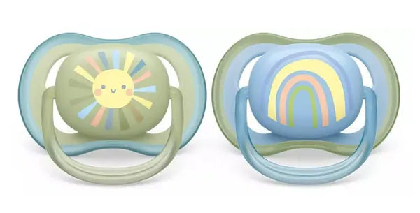 Пустушка силіконова Philips Avent Ultra Air SCF085/58 ортодонтична , 0-6 місяців, 2 шт