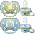 Пустышка силиконовая Philips Avent Ultra Air SCF085/58 ортодонтична, 0-6 месяцев, 2 шт