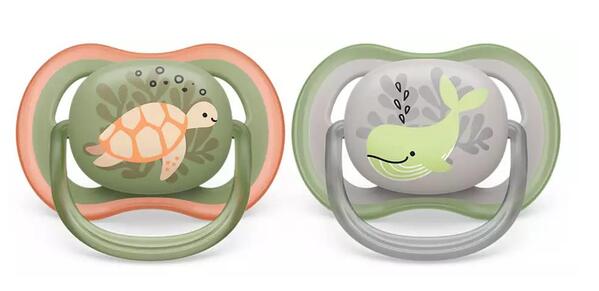 Пустышка силиконовая Philips Avent Ultra Air SCF085/60 ортодонтична, 6-18 месяцев, 2 шт