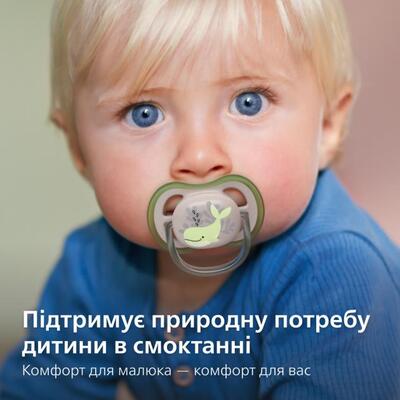 Пустышка силиконовая Philips Avent Ultra Air SCF085/60 ортодонтична, 6-18 месяцев, 2 шт