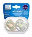 Пустышка силиконовая Philips Avent Ultra Air SCF085/60 ортодонтична, 6-18 месяцев, 2 шт