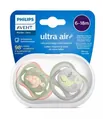 Пустушка силіконова Philips Avent Ultra Air SCF085/60 ортодонтична, 6-18 місяців, 2 шт
