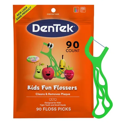 Флоси дитячі DenTek з тримачами, 90 штук