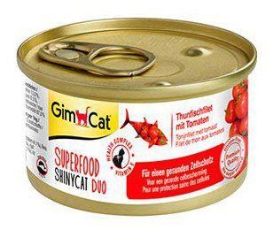 Корм влажный для кошек GimCat Shiny Cat Superfood с тунцом и помидором, 70 г