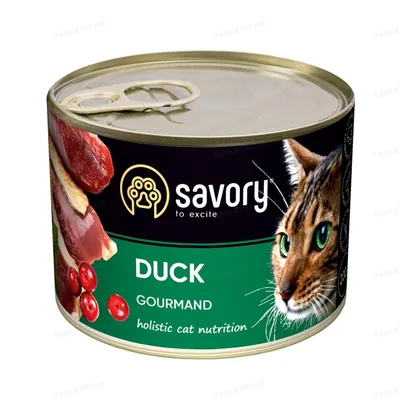 Корм вологий для котів Savory 30617 з качкою, 200 г