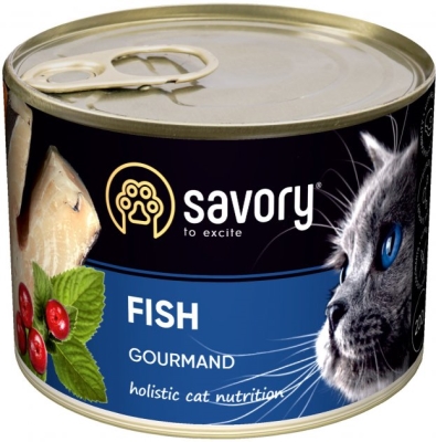 Корм влажный для кошек Savory 30648 с рыбой, 200 г
