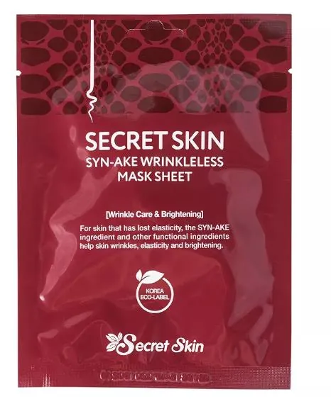 Маска для обличчя Secret Skin Syn-Ake Wrinkless Mask Sheet з пептидом зміїної отрути, 20 г