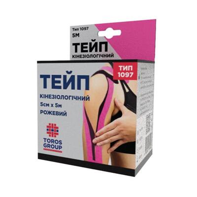 Кинезио тейп Торос Групп 1097 5 м х 5 см, розовый