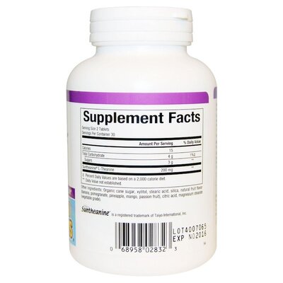 L-Теанин Natural Factors Stress-Relax Suntheanine L-Theanine 100 мг, 60 таблеток