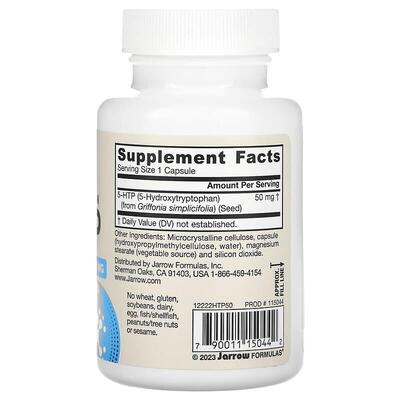 5-HTP Jarrow Formulas 50 мг, 90 вегетарианских капсул