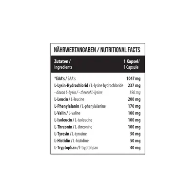 Комплекс незамінних амінокислот MST Nutrition 9EAA's, 120 капсул