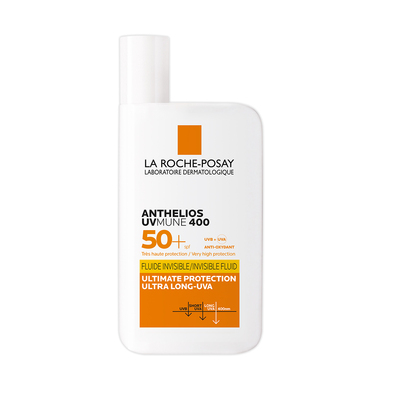 Набор La Roche-Posay Anthelios UVA 400, легкий солнцезащитный флюид, для чувствительной кожи лица SPF50+, 50 мл + Toleriane очищающий крем-гель, 50 мл