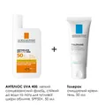 Набір La Roche-Posay Anthelios UVA 400, легкий сонцезахисний флюїд, для чутливої шкіри обличчя SPF50+, 50 мл + Toleriane очищуючий крем-гель, 50 мл