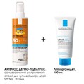 Набор La Roche-Posay Anthelios Dermo-Pediatrics солнцезащитный ультралегкий спрей для чувствительной кожи детей SPF50+, 200 мл + Lipikar Syndet, 100 м