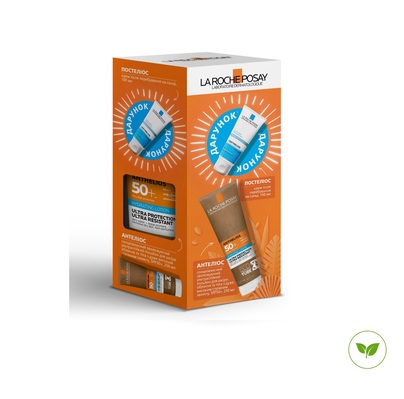 Набор La Roche-Posay Anthelios солнцезащитный увлажняющий ультрастойкий лосьон для кожи лица и тела SPF50+, 250 мл+ Posthelios после солнца, 100мл