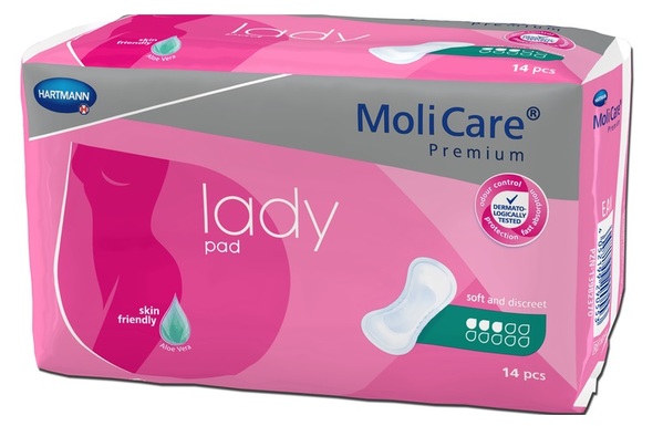 Прокладки урологические MoliCare Premium Lady pad 3 капли, 14 штук