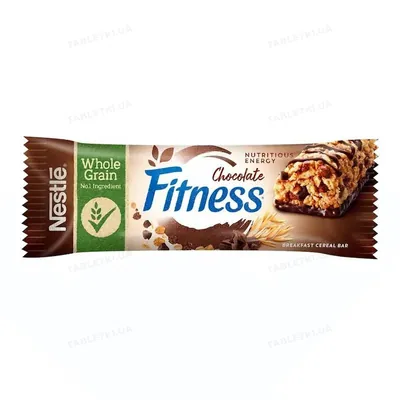 Батончик Fitness Whole Grain з цільними злаками і шоколадом, 23,5 г