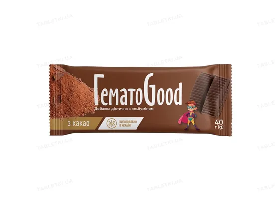 Батончик ГематоGood з какао і альбуміном, 40 г