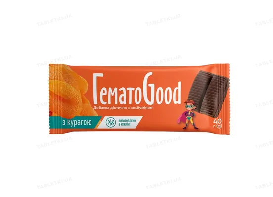 Батончик ГематоGood з курагою і альбуміном, 40 г