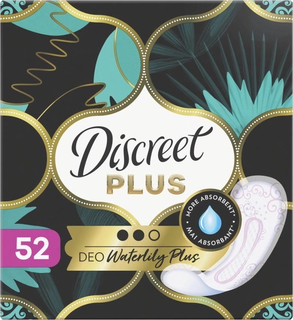Прокладки щоденні Discreet Deo Waterlily Plus, 52 шт